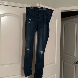 Loft modern skinny ripped jeans